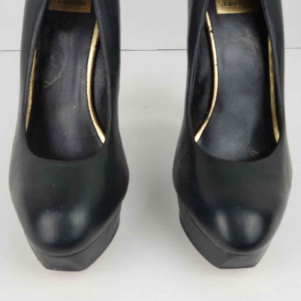 Dolce Vita Vero Cucio Black Pumps Women’s Size 8 – High Heel Slip‑On Dress Shoe